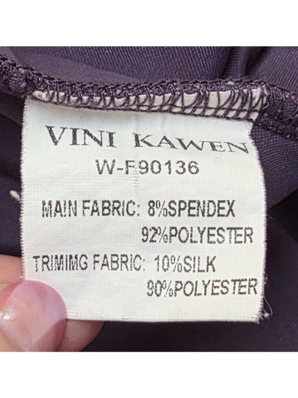 Women's - Vini Kawen Purple Velvet Dress, Size Large - Picture 6 of 8